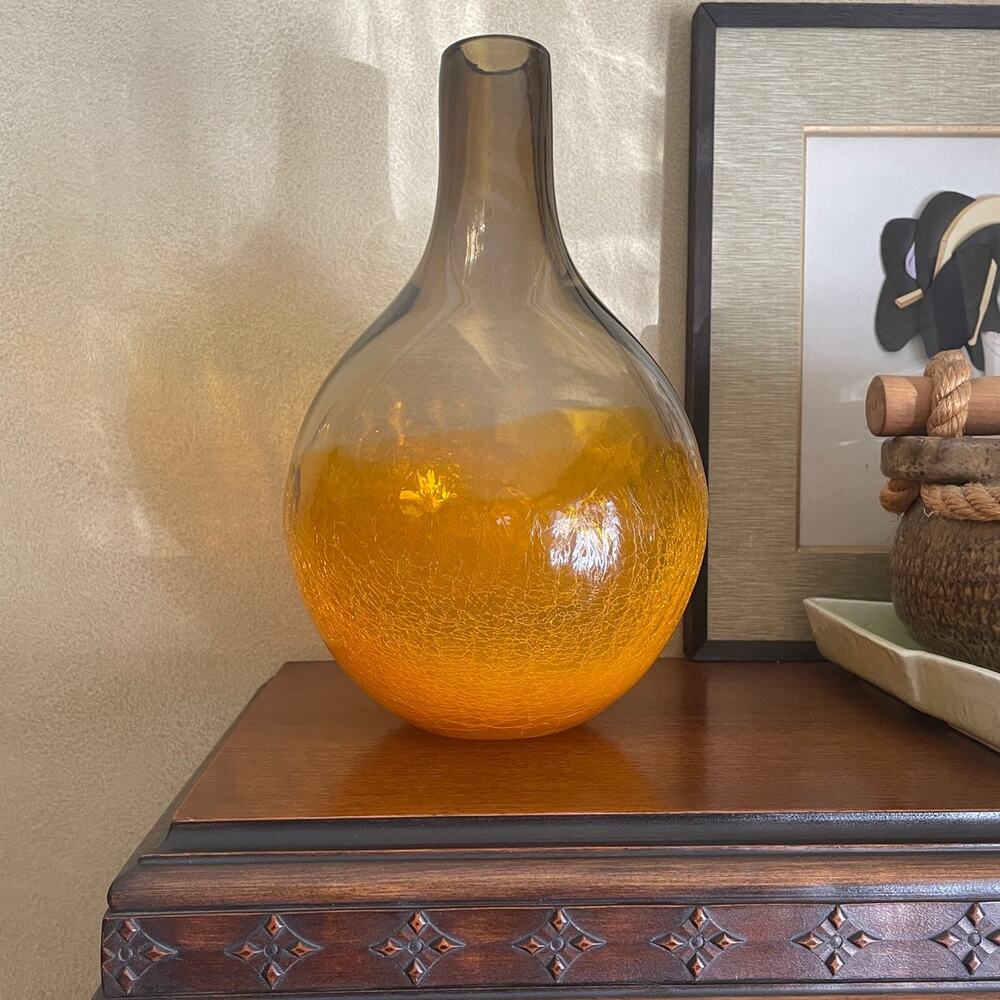 PALMERO Aurora Hand-Blown Glass Vase NIB